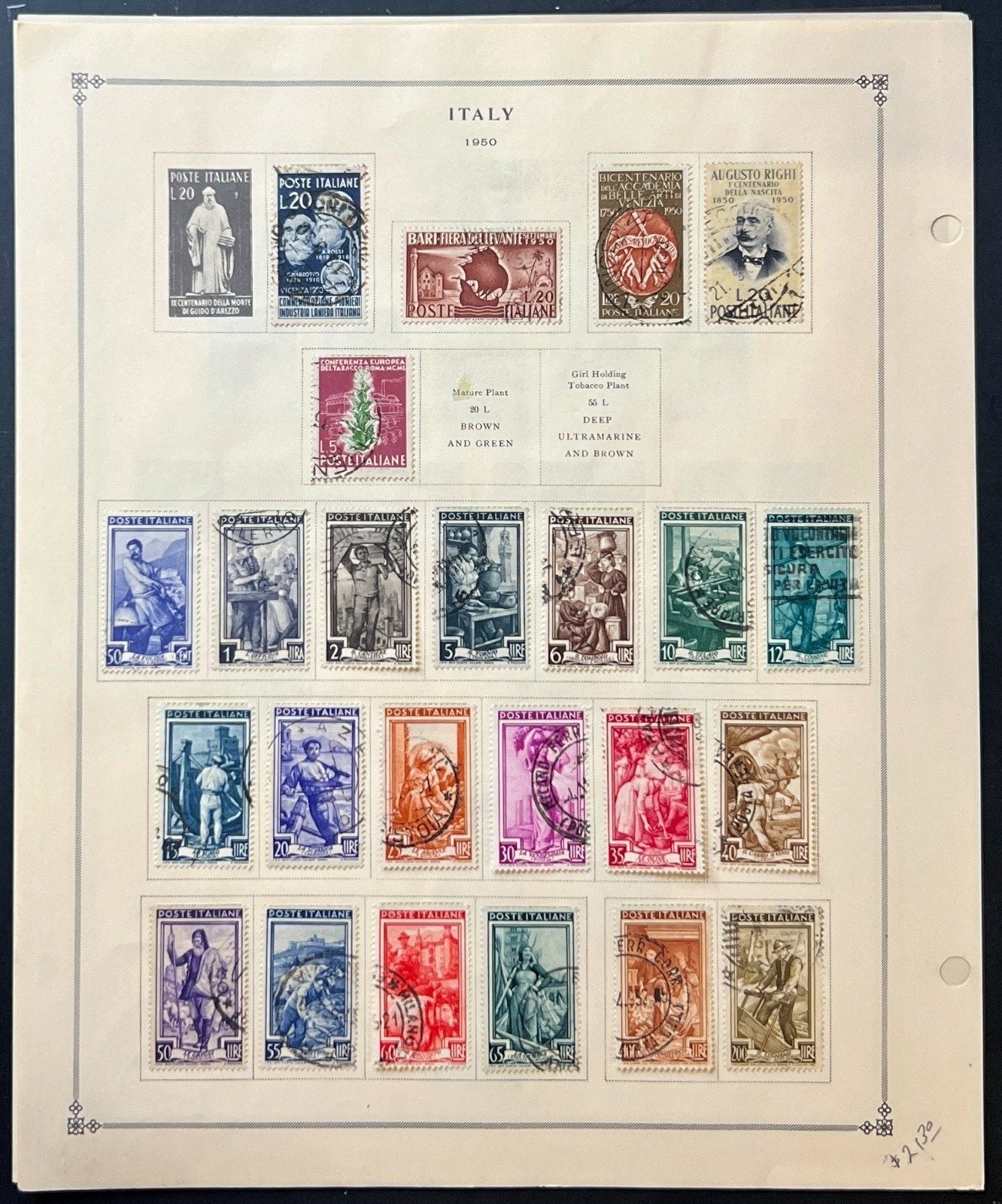 Italy Stamp Collection Album Pages Mint & Used 1945-1949 ZAYIX
