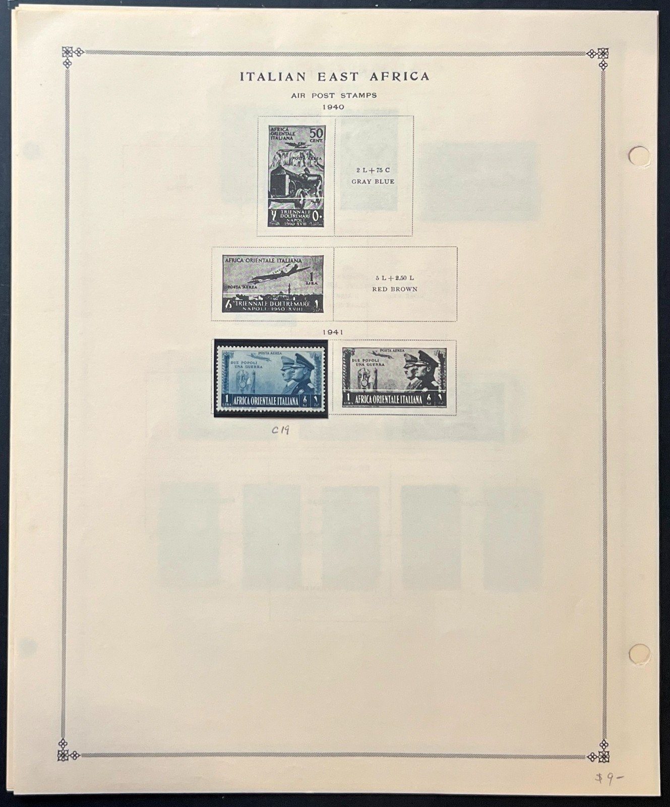 Italian Colonies Stamp Collection Album Pages Mint & Used 1938-1958 ZAYIX
