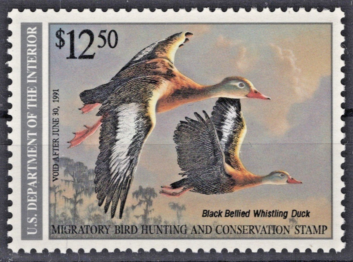 US 1990 Migratory Bird Hunting Conservation $12.50 Duck Stamp RW57 XF MNH ZAYIX