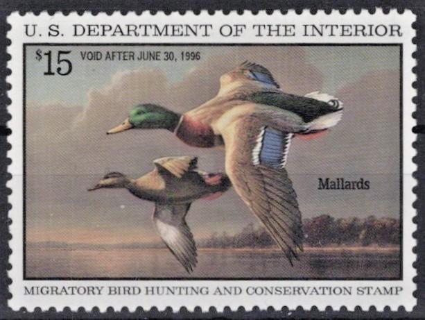 US 1995 Migratory Bird Hunting Conservation $15 Duck Stamp RW62 VF MNH ZAYIX