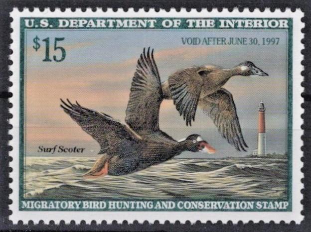 US 1996 Migratory Bird Hunting Conservation $15 Duck Stamp RW63 VF MNH ZAYIX