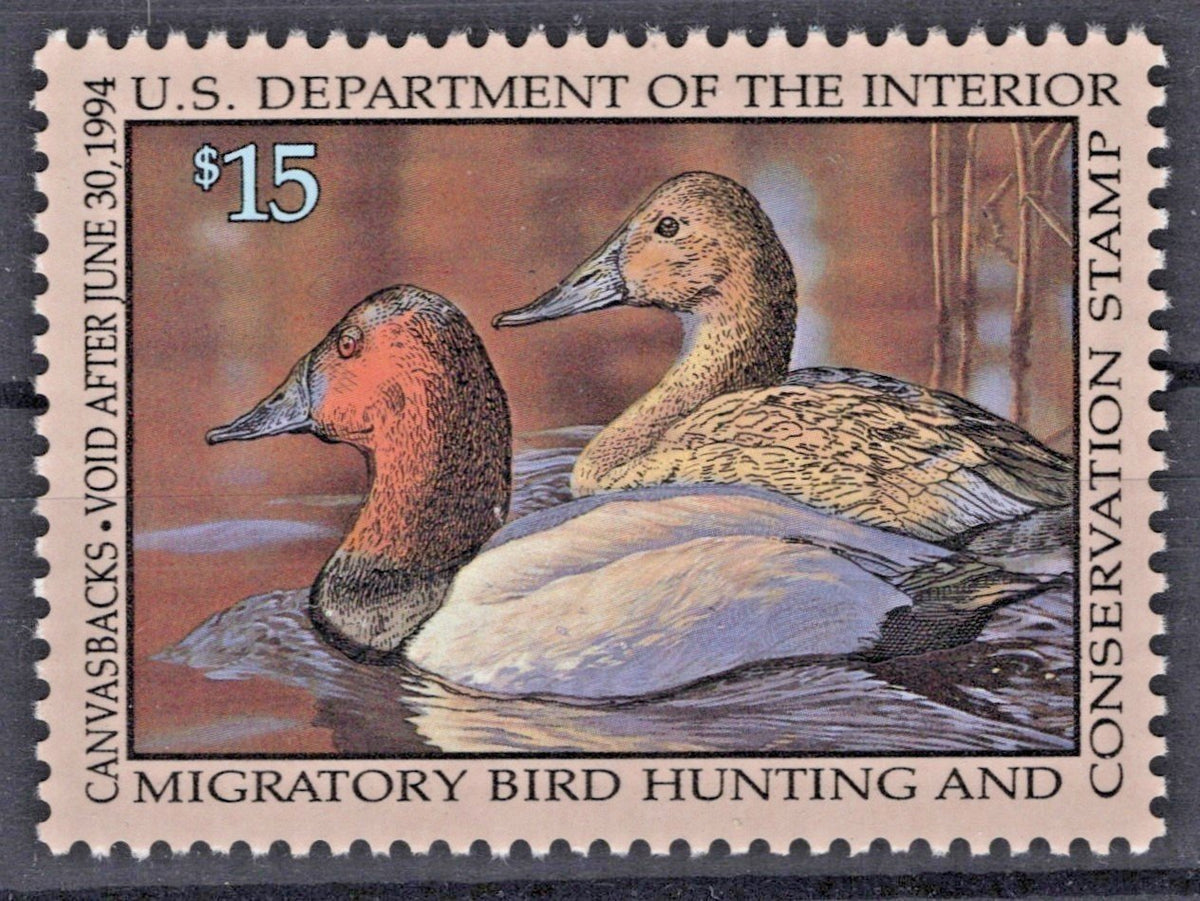 US 1993 Migratory Bird Hunting Conservation $15 Duck Stamp RW60 VF MNH ZAYIX
