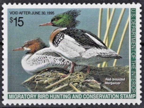 US 1994 XF-SUP Migratory Bird Hunting Conservation $15 Duck Stamp RW61 MNH ZAYIX