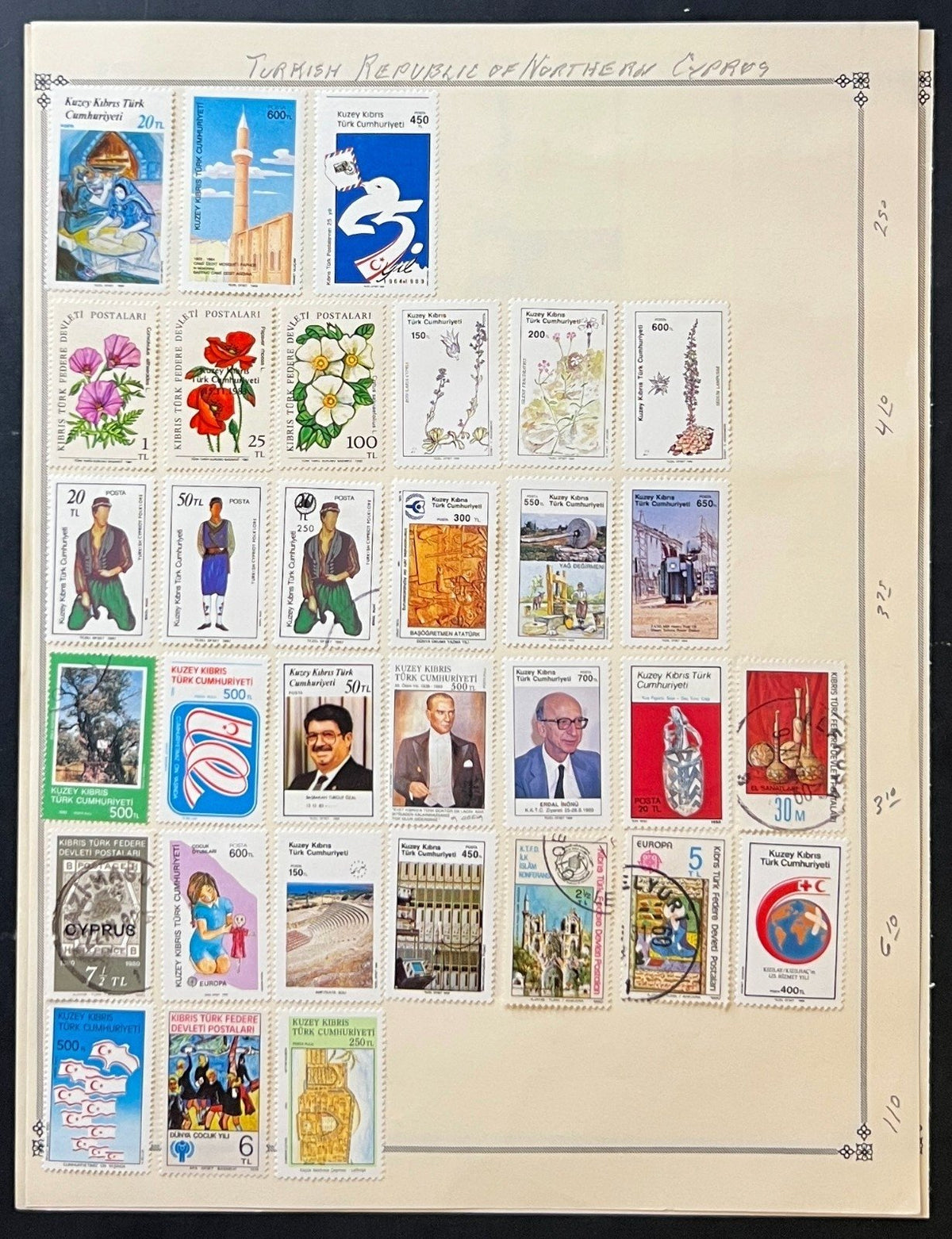 Turkey & Turkish Cyprus Stamp Collection Album Pages 1865-1973 ZAYIX