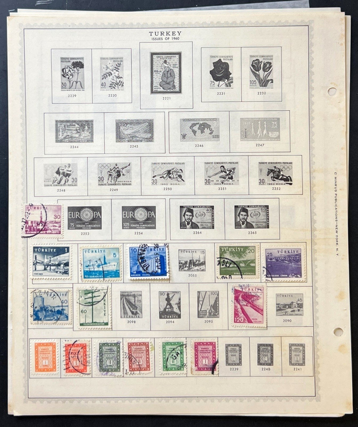 Turkey & Turkish Cyprus Stamp Collection Album Pages 1865-1973 ZAYIX