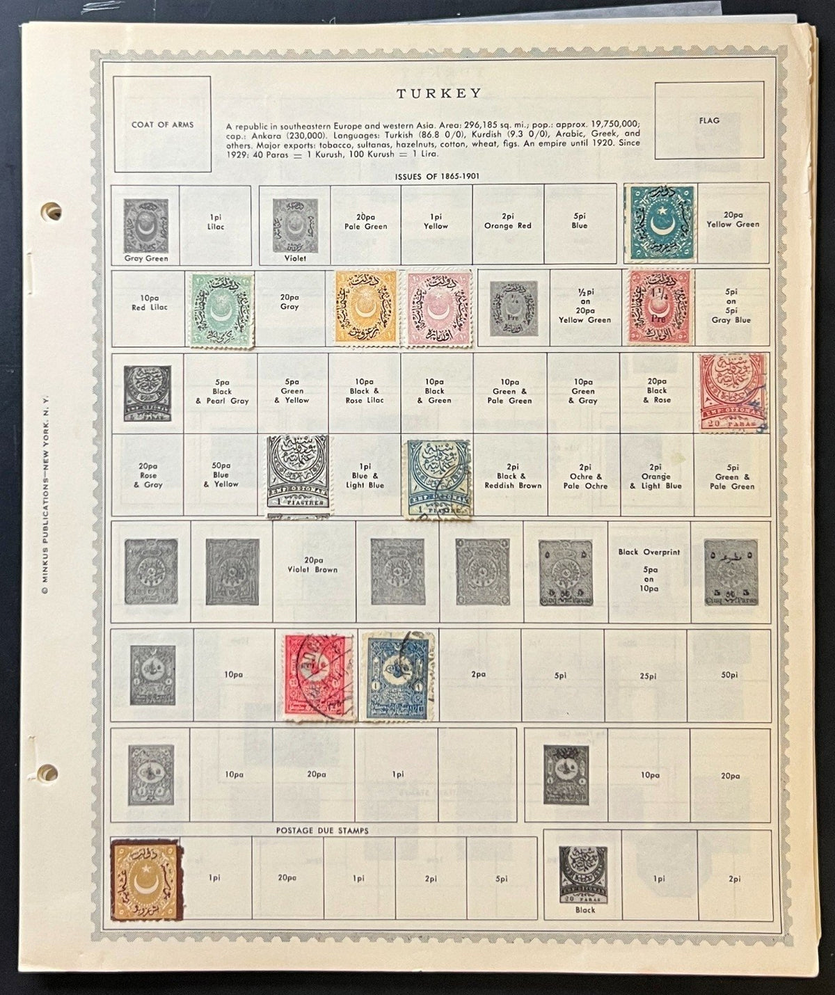 Turkey & Turkish Cyprus Stamp Collection Album Pages 1865-1973 ZAYIX
