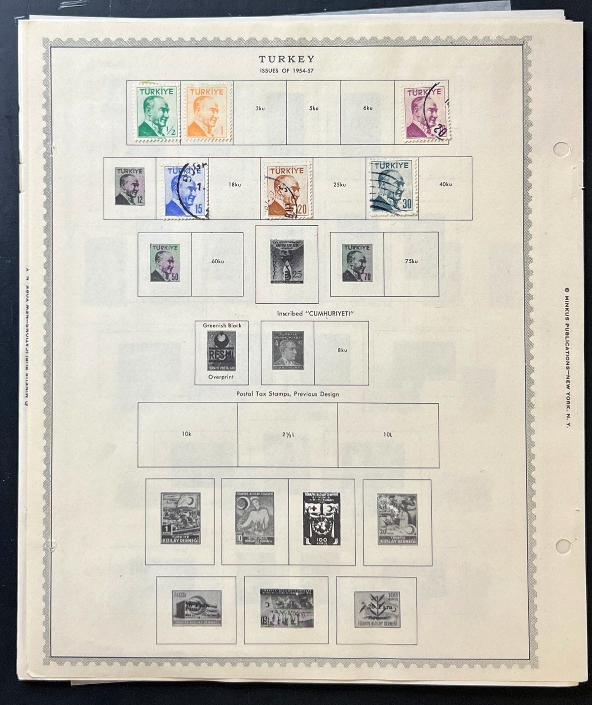 Turkey & Turkish Cyprus Stamp Collection Album Pages 1865-1973 ZAYIX