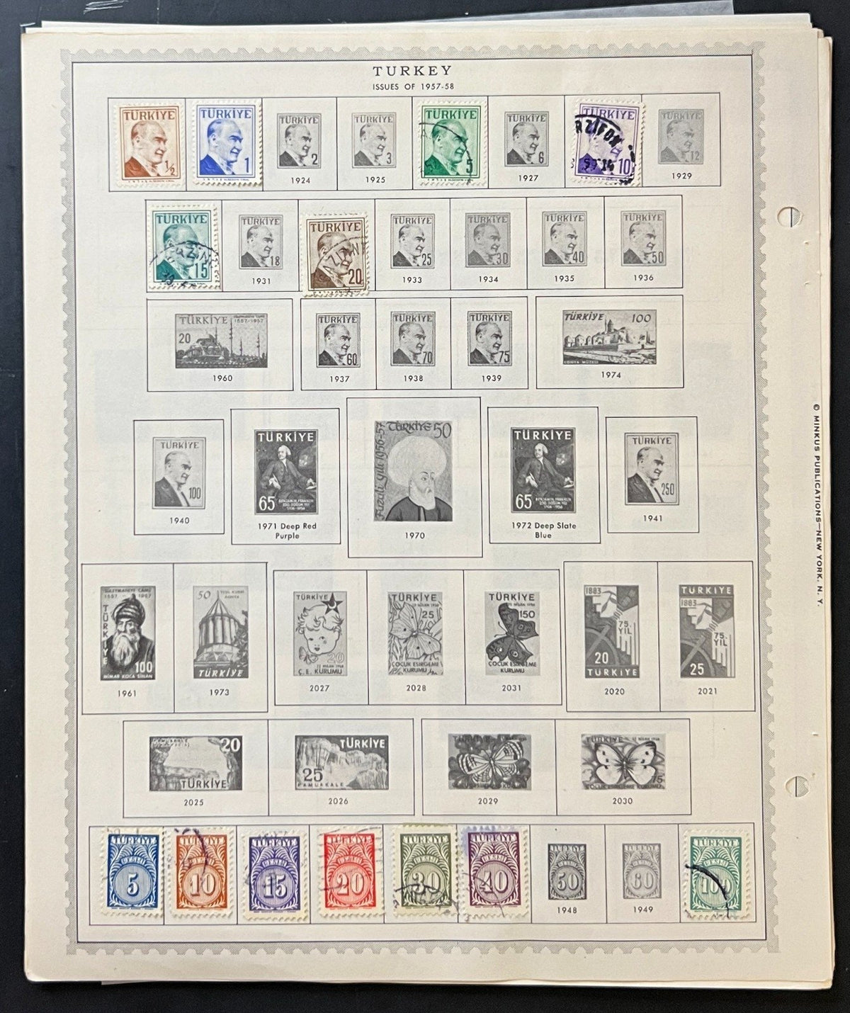 Turkey & Turkish Cyprus Stamp Collection Album Pages 1865-1973 ZAYIX