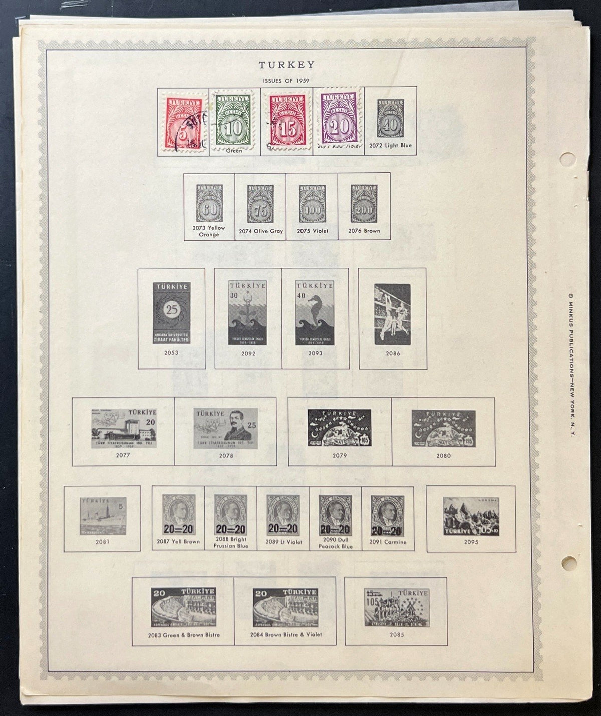 Turkey & Turkish Cyprus Stamp Collection Album Pages 1865-1973 ZAYIX
