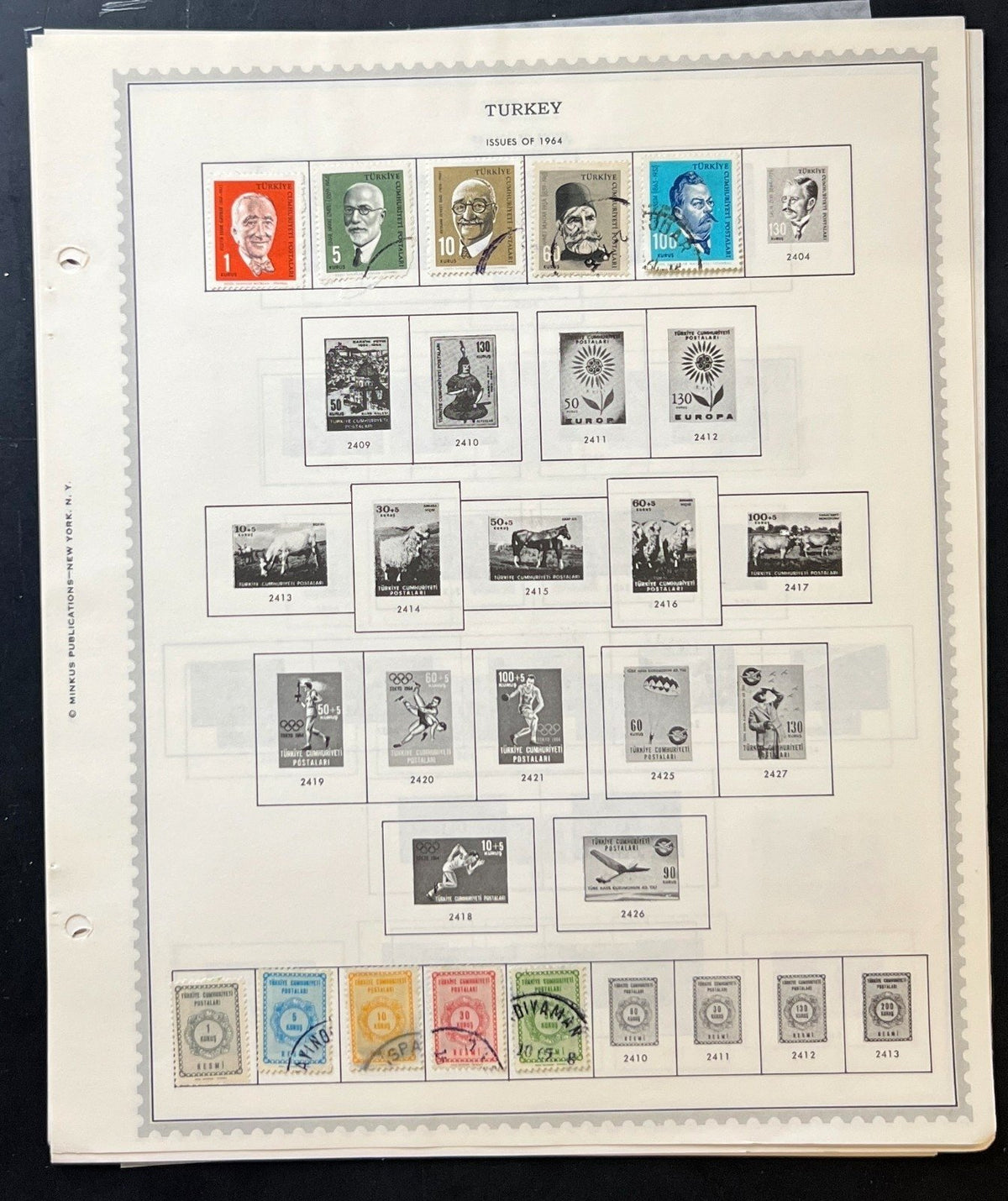 Turkey & Turkish Cyprus Stamp Collection Album Pages 1865-1973 ZAYIX