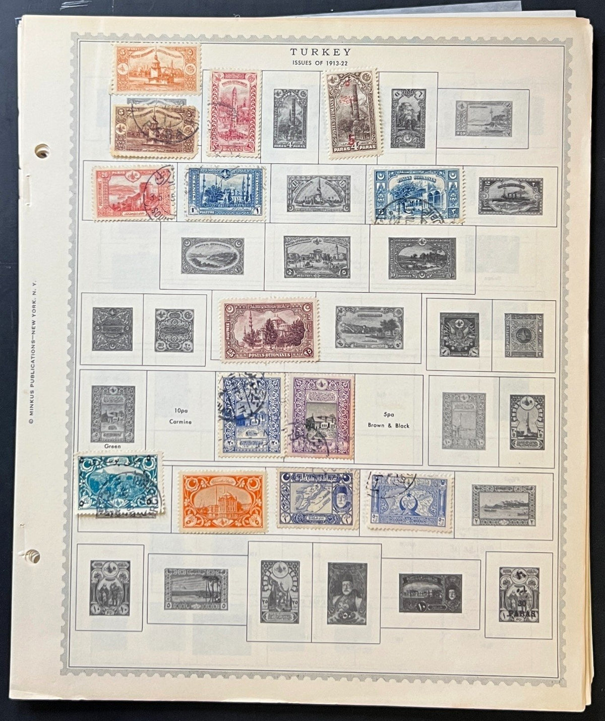 Turkey & Turkish Cyprus Stamp Collection Album Pages 1865-1973 ZAYIX