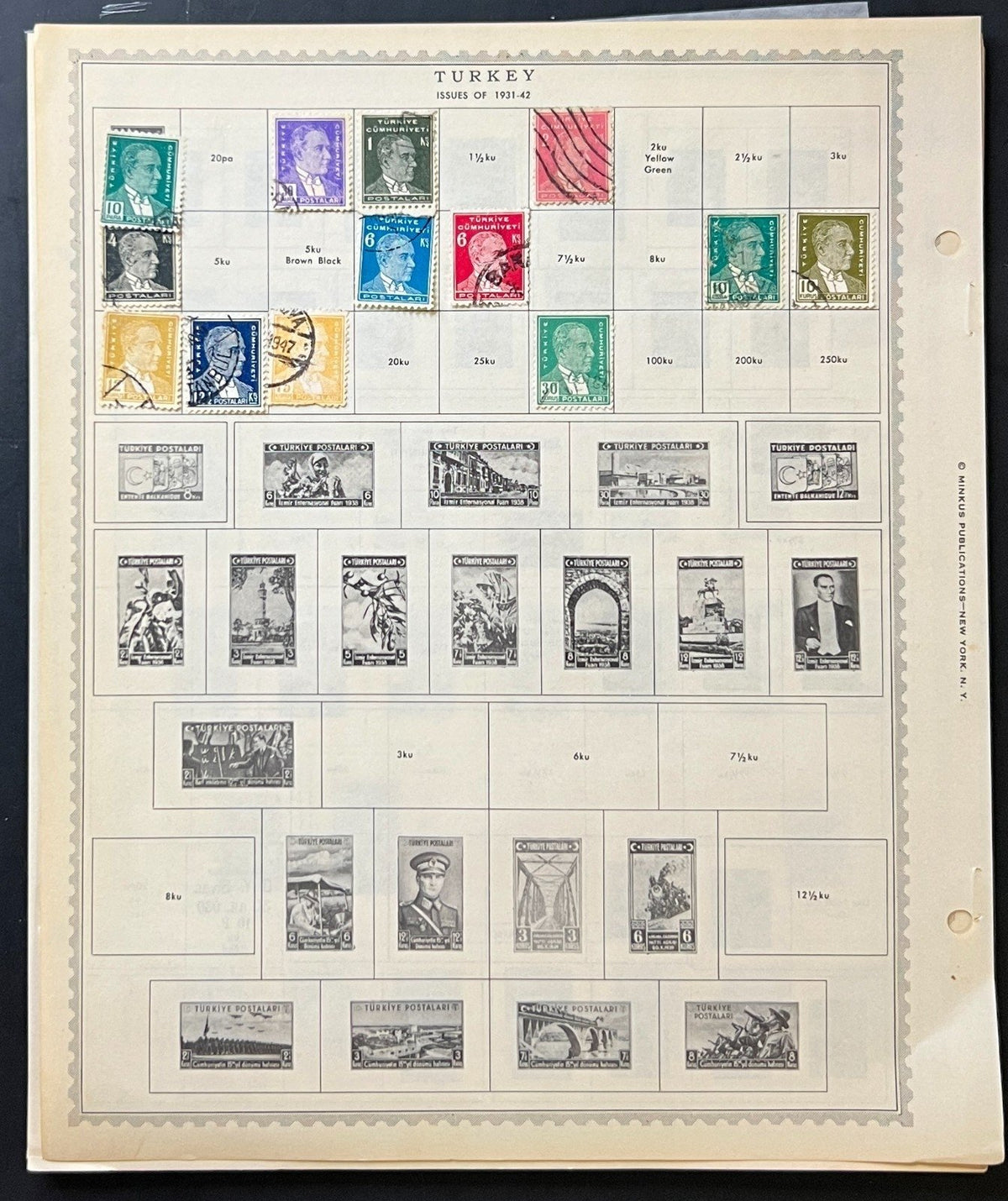 Turkey & Turkish Cyprus Stamp Collection Album Pages 1865-1973 ZAYIX