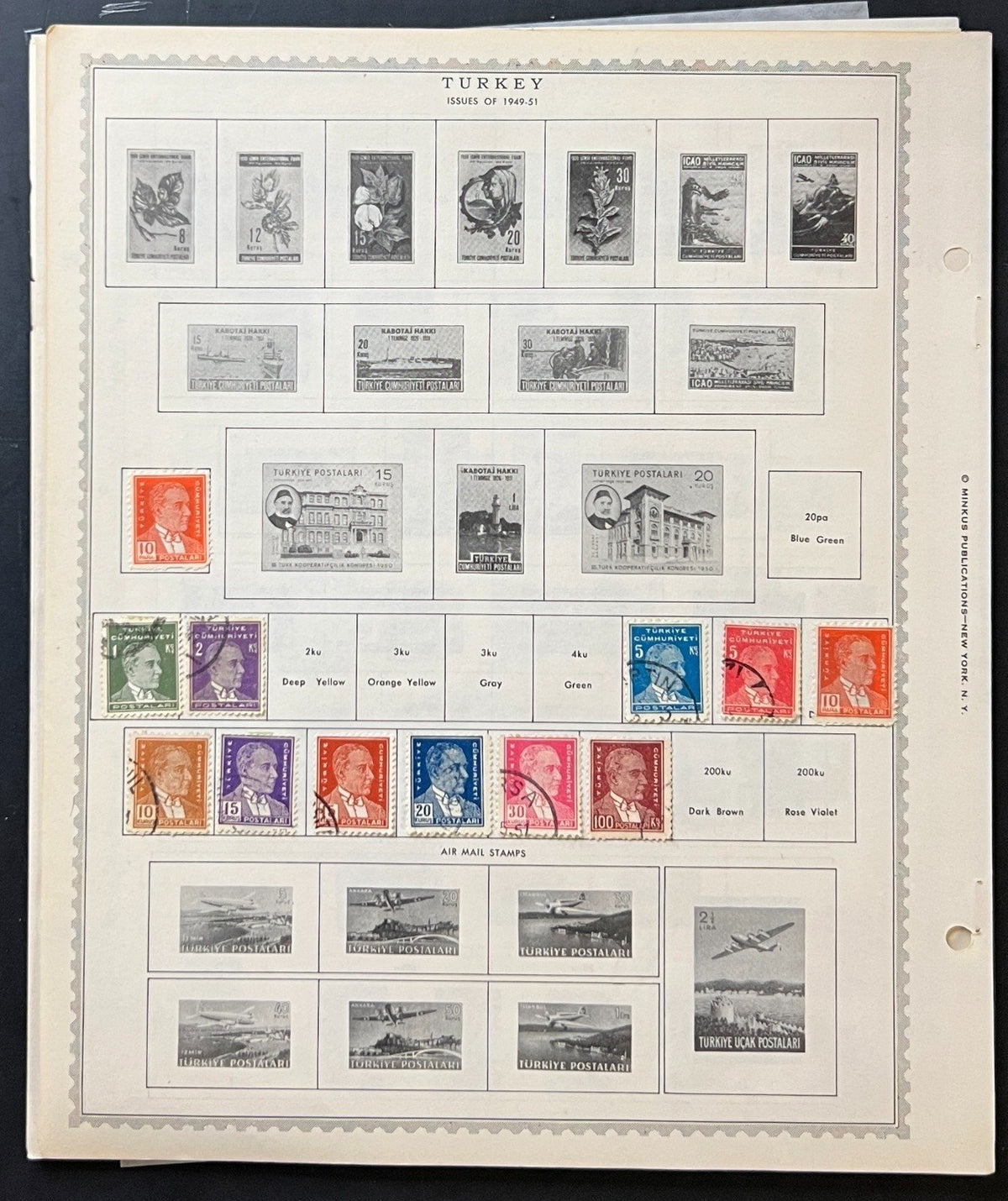 Turkey & Turkish Cyprus Stamp Collection Album Pages 1865-1973 ZAYIX