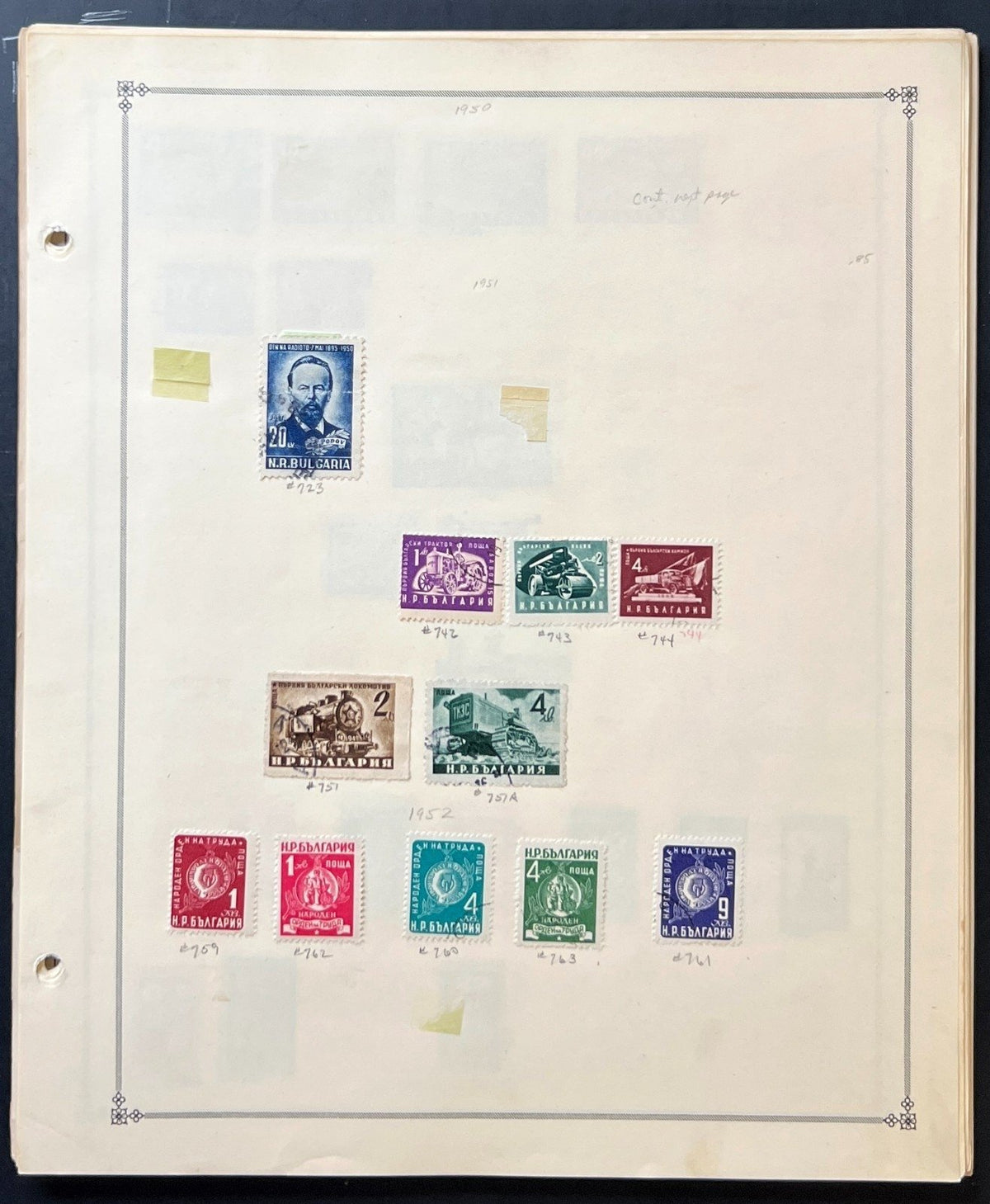Bulgaria Stamp Collection Album Pages Mint Hinged & Used 1879-1966 ZAYIX