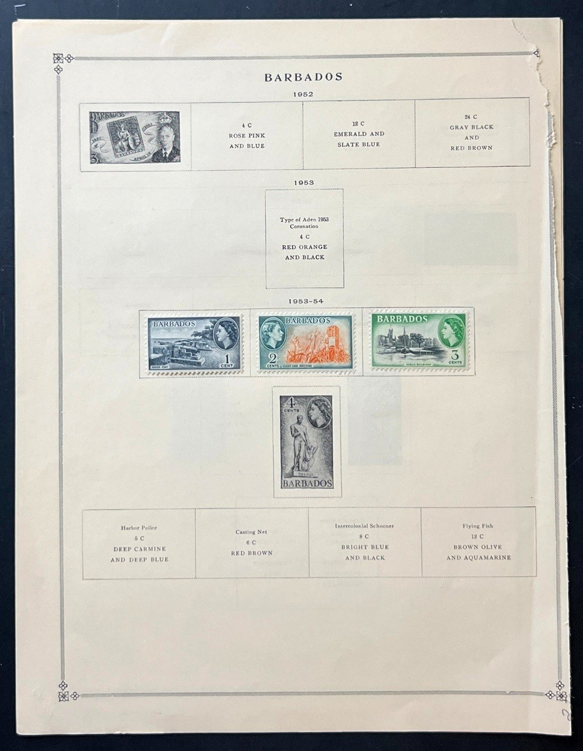 Barbados Stamp Collection Album Pages Used 1882-1970 ZAYIX