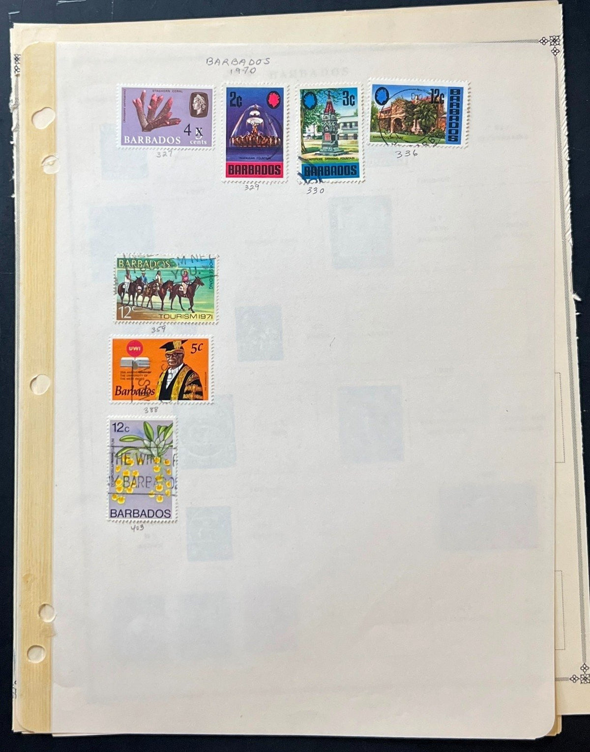Barbados Stamp Collection Album Pages Used 1882-1970 ZAYIX