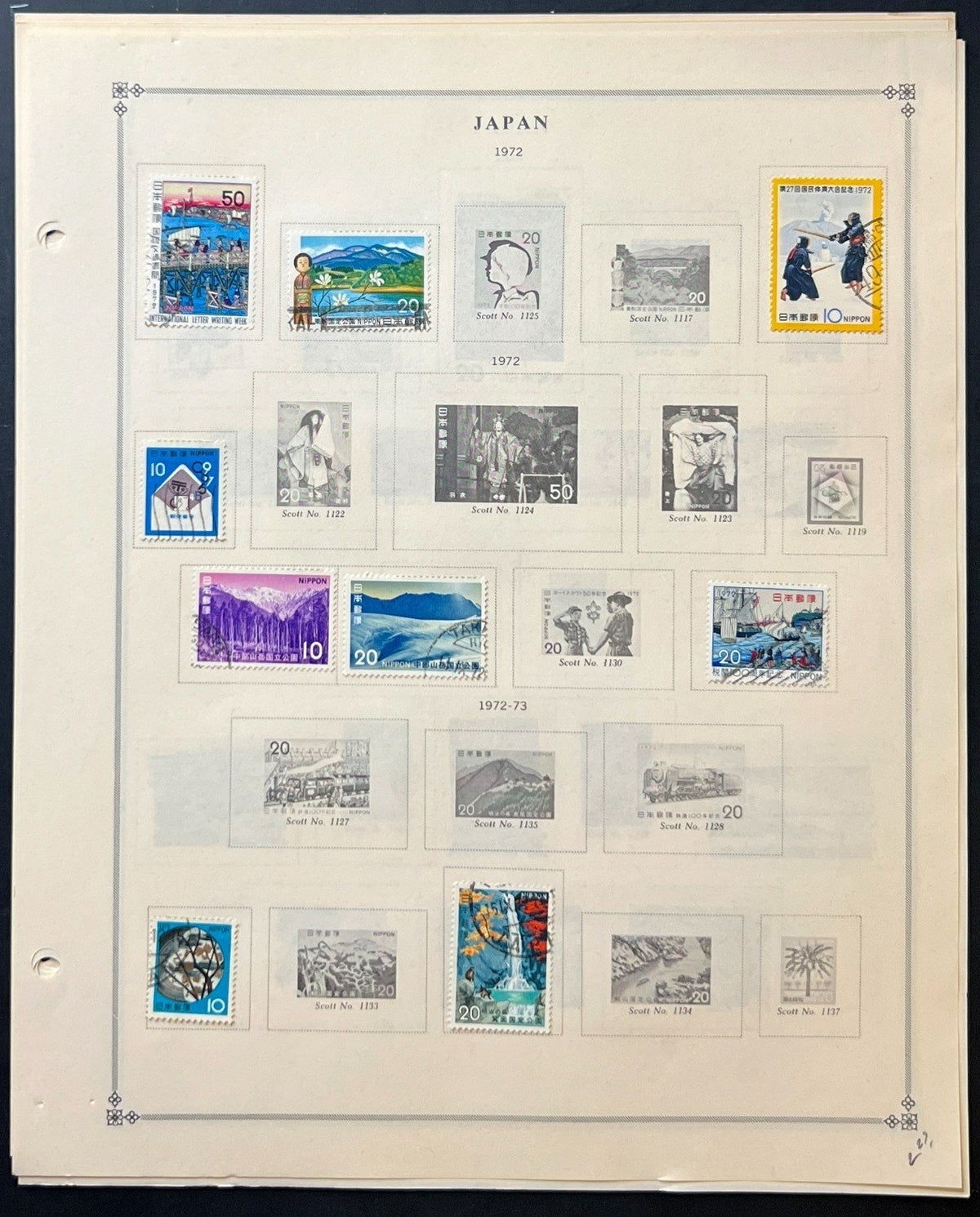 Japan Stamp Collection Album Pages Mint Hinged & Used 1944-1976 ZAYIX
