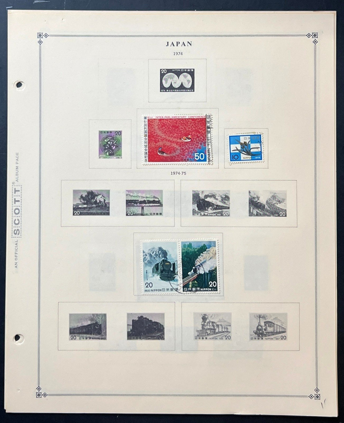 Japan Stamp Collection Album Pages Mint Hinged & Used 1944-1976 ZAYIX