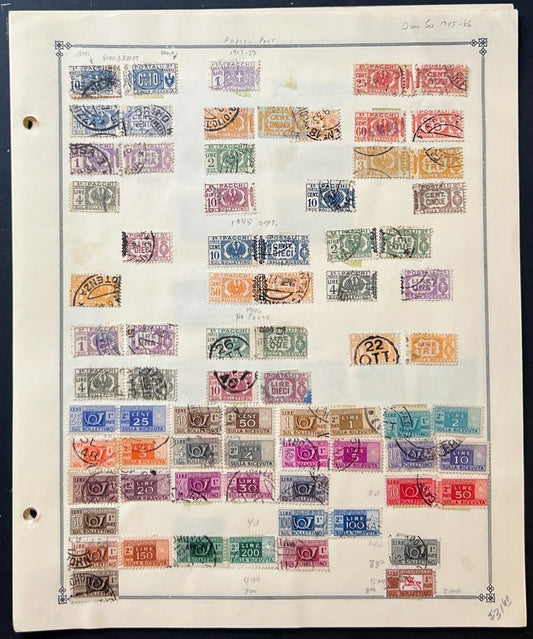 Italy Stamp Collection Album Pages Used 1969-1986 ZAYIX
