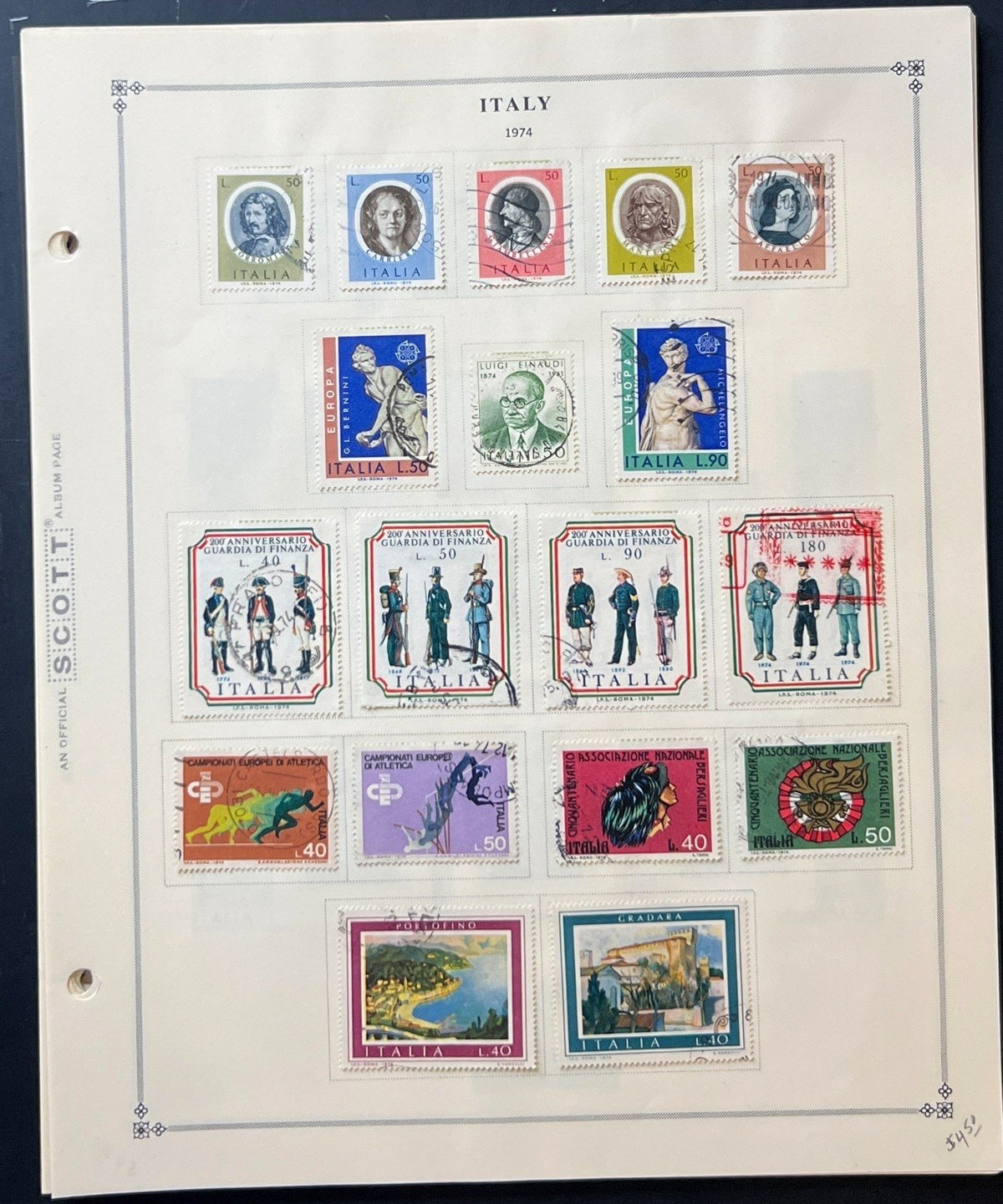 Italy Stamp Collection Album Pages Used 1969-1986 ZAYIX