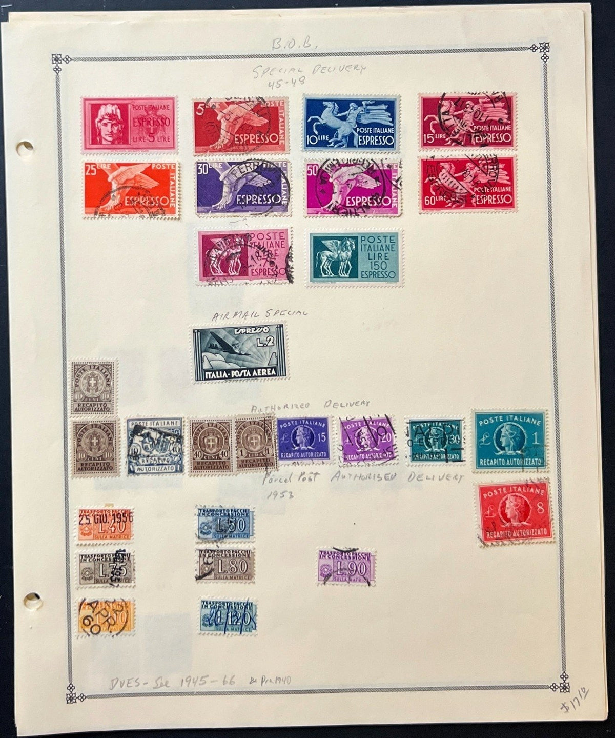 Italy Stamp Collection Album Pages Used 1969-1986 ZAYIX