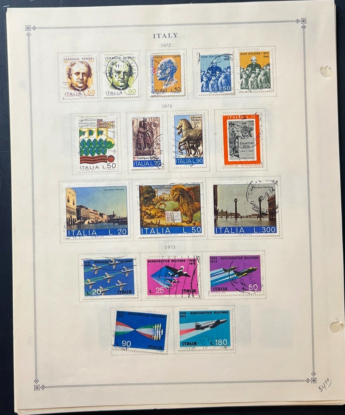 Italy Stamp Collection Album Pages Used 1969-1986 ZAYIX