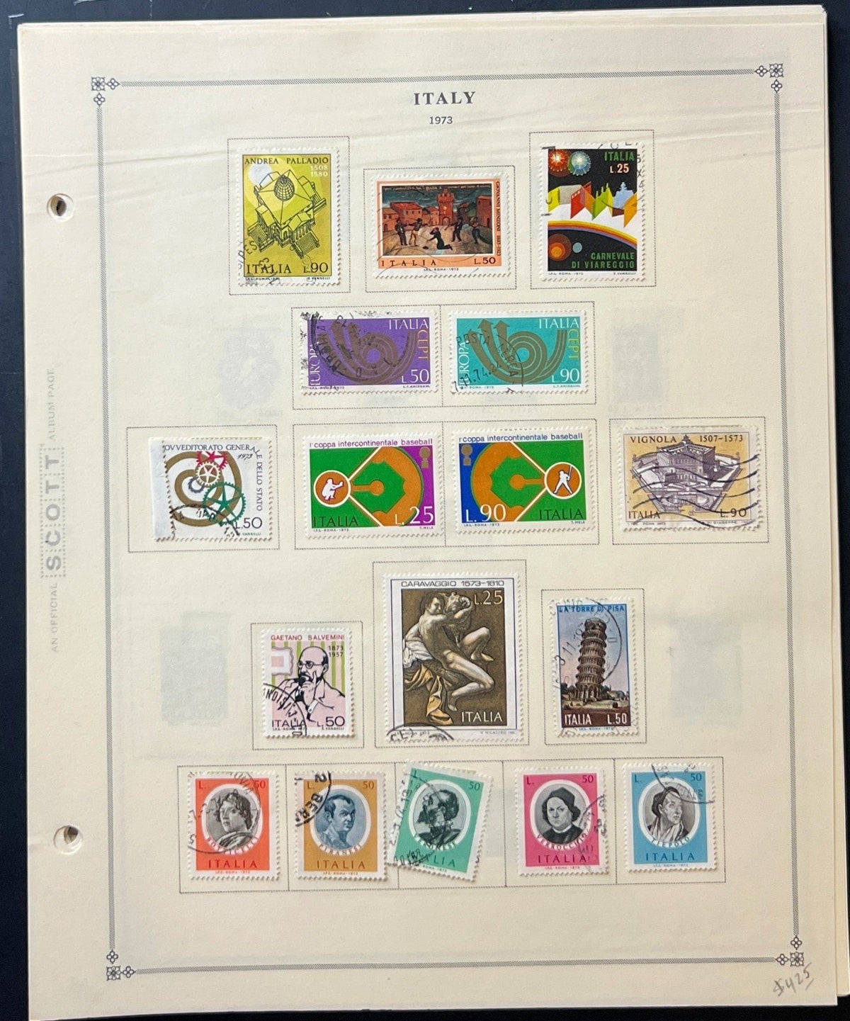 Italy Stamp Collection Album Pages Used 1969-1986 ZAYIX