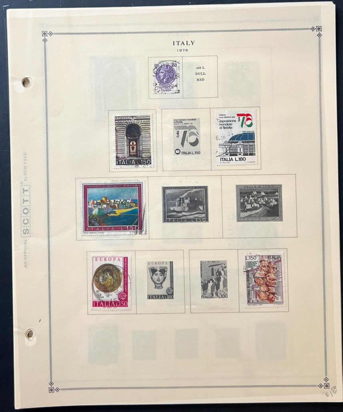 Italy Stamp Collection Album Pages Used 1969-1986 ZAYIX