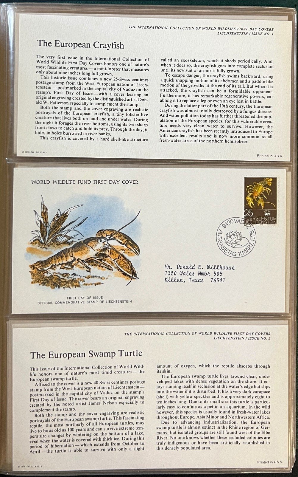 International World Wildlife First Day Cover Collection 57 Covers 1976 ZAYIX
