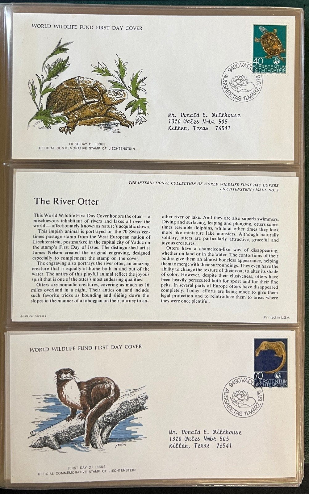 International World Wildlife First Day Cover Collection 57 Covers 1976 ZAYIX