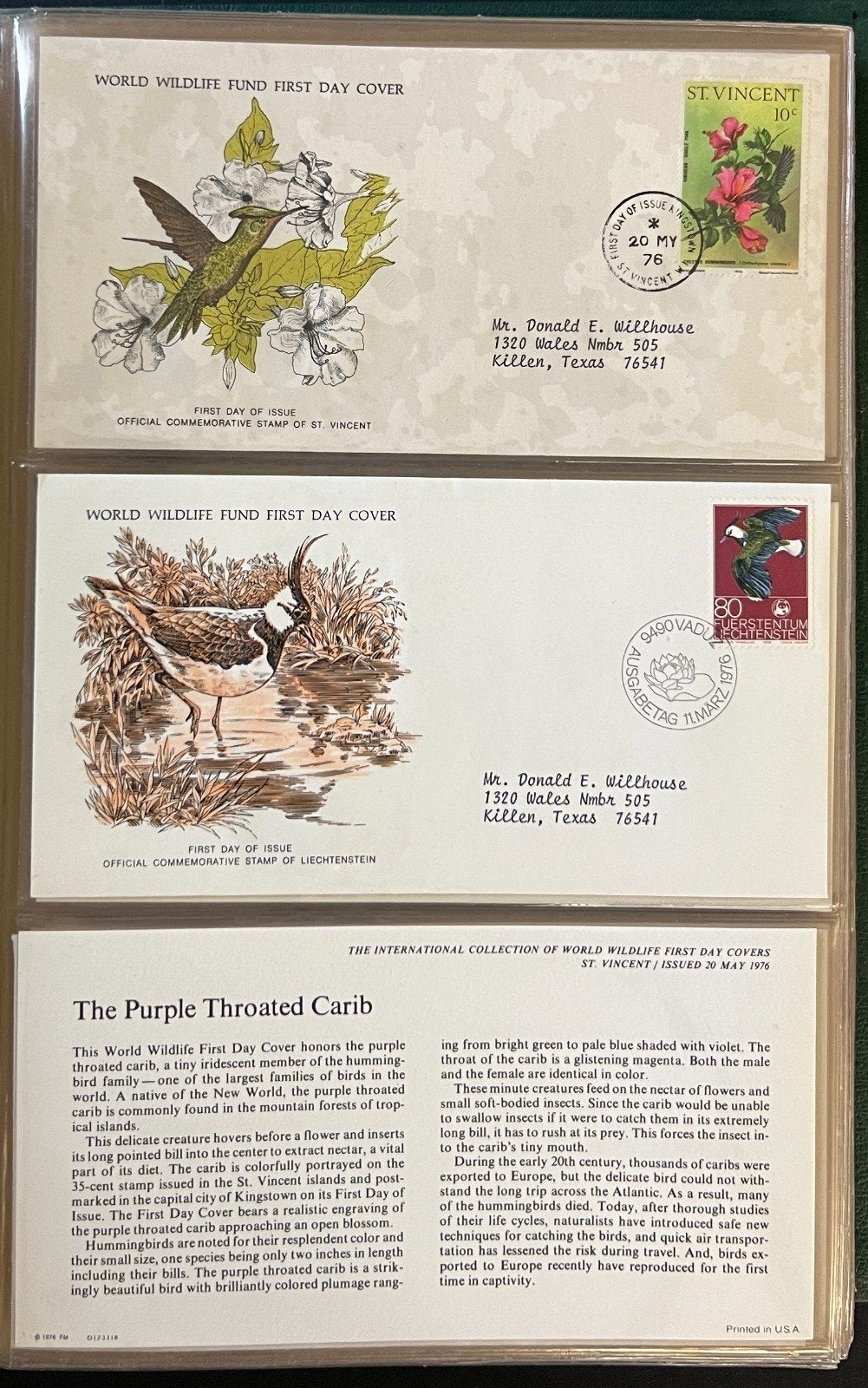 International World Wildlife First Day Cover Collection 57 Covers 1976 ZAYIX
