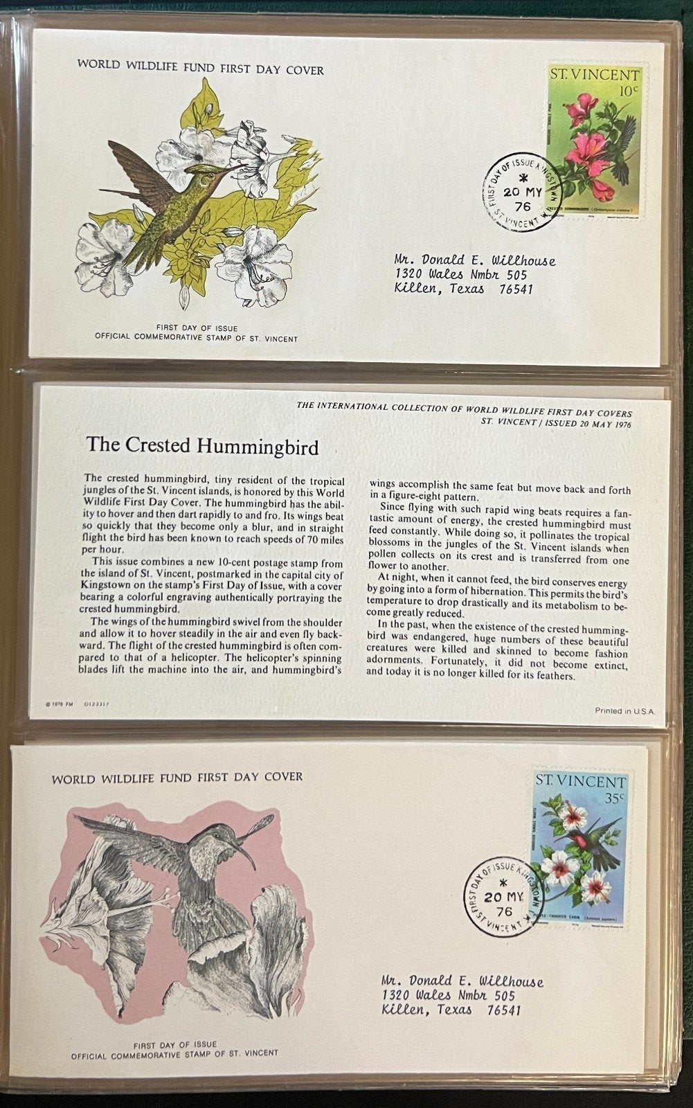 International World Wildlife First Day Cover Collection 57 Covers 1976 ZAYIX