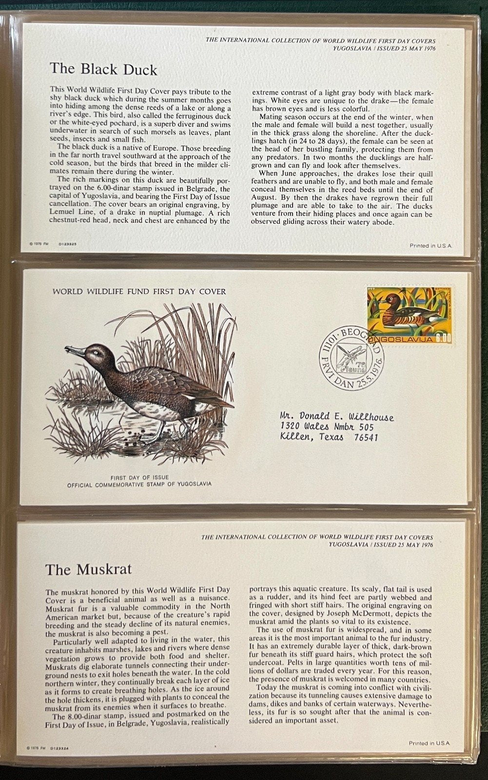 International World Wildlife First Day Cover Collection 57 Covers 1976 ZAYIX