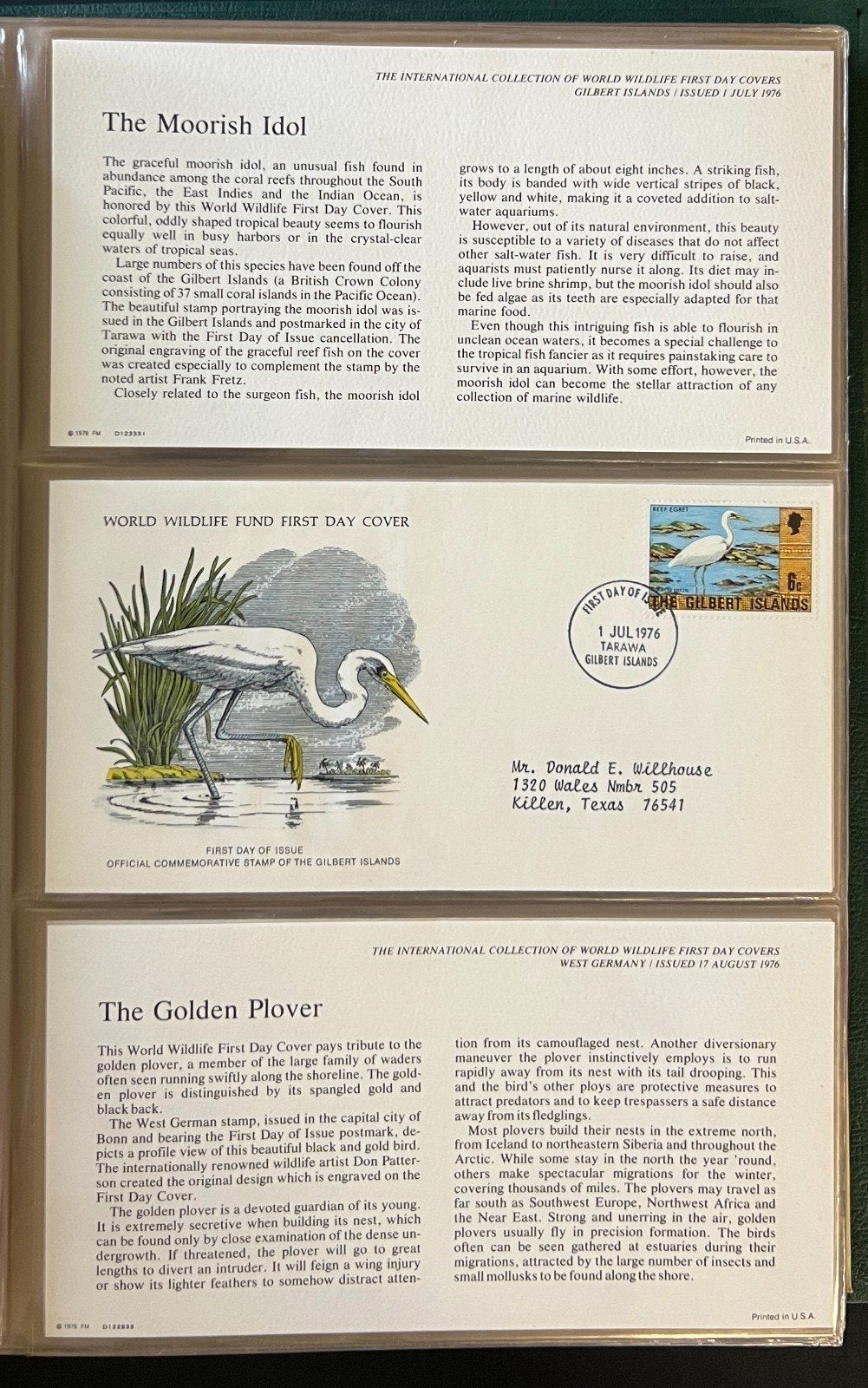 International World Wildlife First Day Cover Collection 57 Covers 1976 ZAYIX