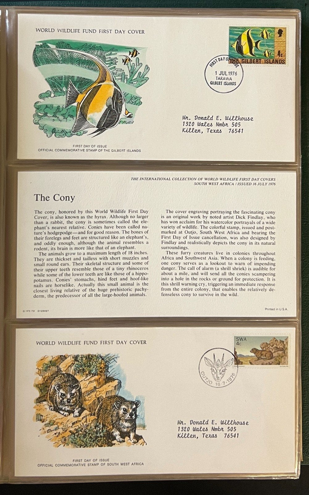 International World Wildlife First Day Cover Collection 57 Covers 1976 ZAYIX