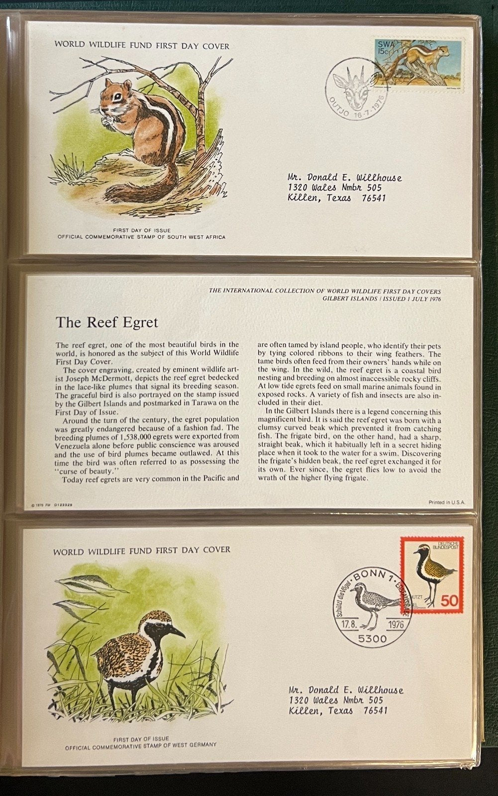 International World Wildlife First Day Cover Collection 57 Covers 1976 ZAYIX