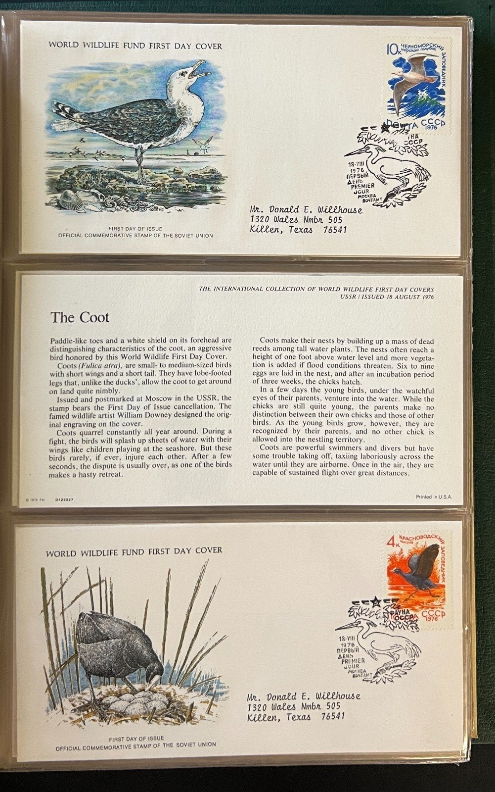 International World Wildlife First Day Cover Collection 57 Covers 1976 ZAYIX