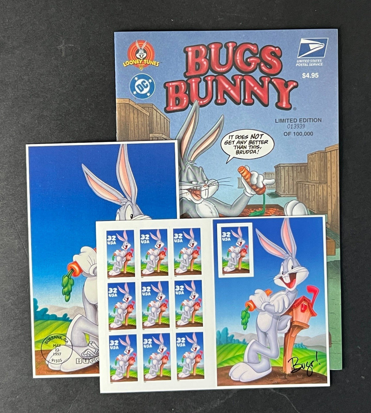 Bugs Bunny First Day Souvenir Book Collection Mint Sheet & USPS Comic 1997 ZAYIX
