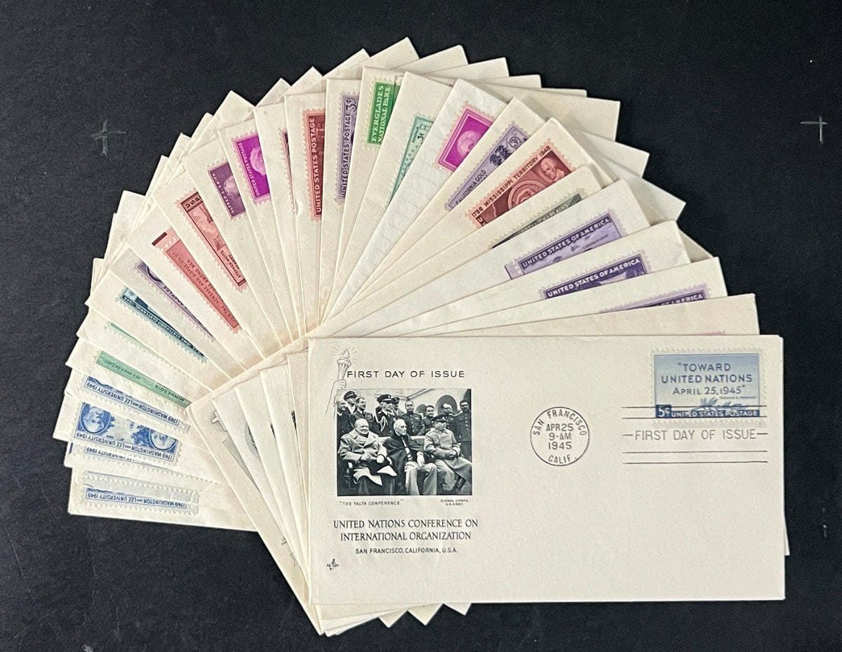 United States Art Craft FDC Cover Collection 45 FDC Covers 1944-1949 ZAYIX