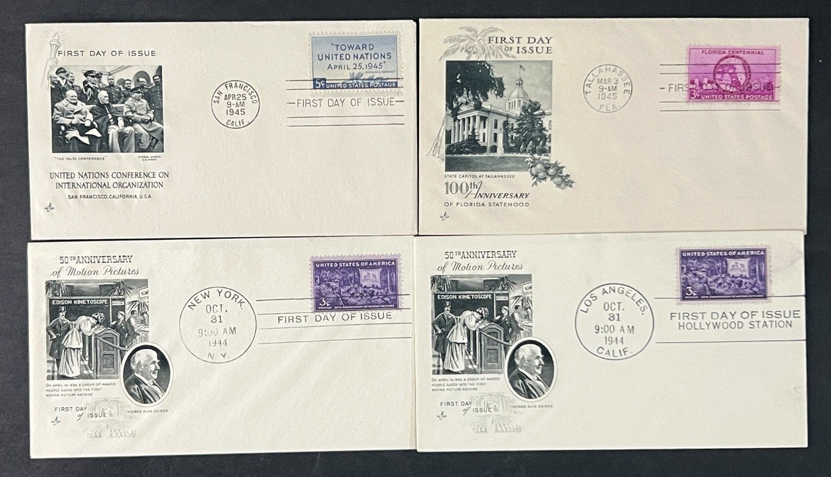 United States Art Craft FDC Cover Collection 45 FDC Covers 1944-1949 ZAYIX