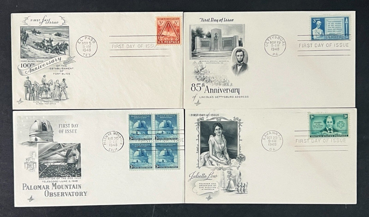 United States Art Craft FDC Cover Collection 45 FDC Covers 1944-1949 ZAYIX