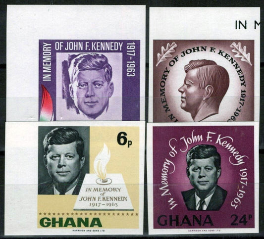 Ghana 236-239 MNH Imperf John F. Kennedy Politician ZAYIX 042623S165