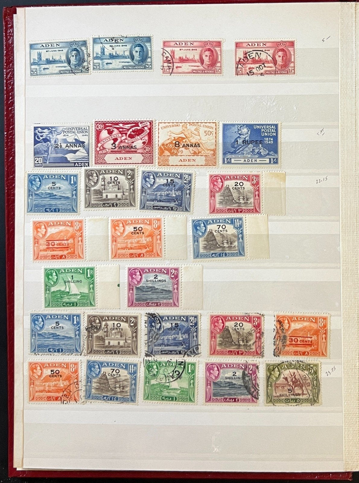 British Commonwealth Aden & Antigua Stamp Collection Stockbook Mint & Used ZAYIX