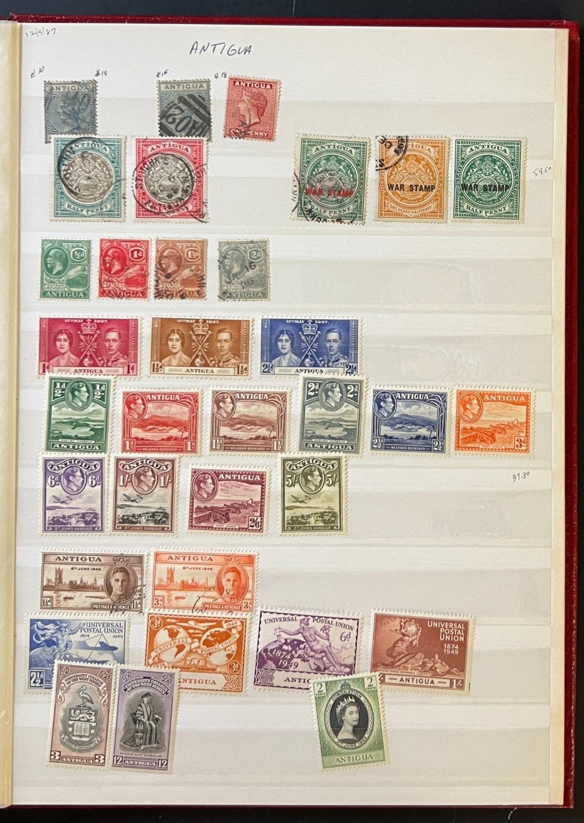 British Commonwealth Aden & Antigua Stamp Collection Stockbook Mint & Used ZAYIX