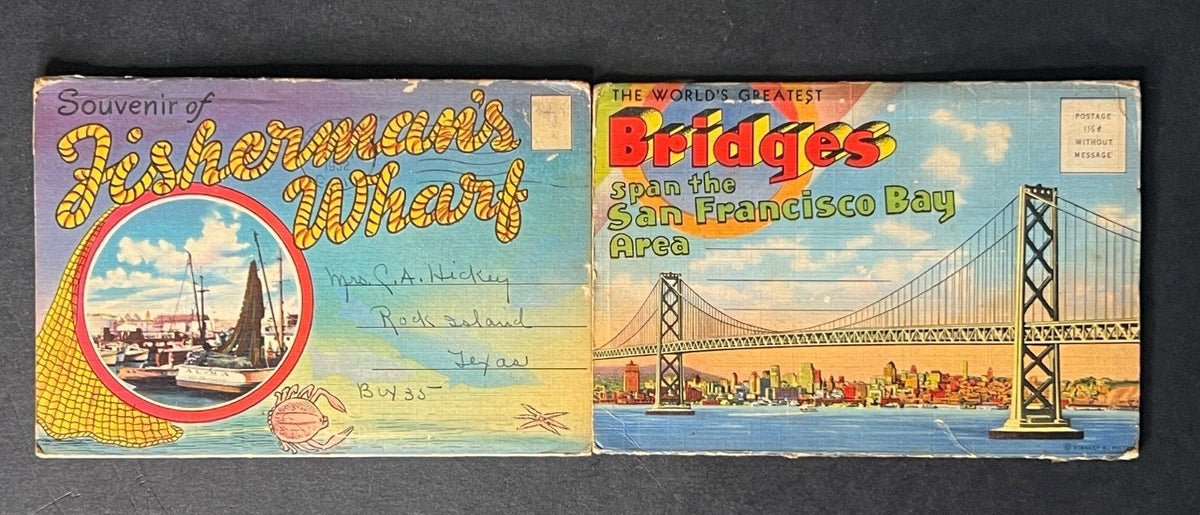 United States California Postcard Folio Collection 12 Folios 1920-1950s ZAYIX