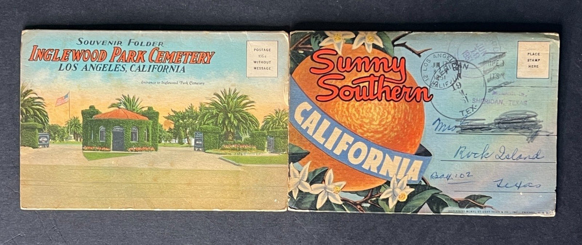 United States California Postcard Folio Collection 12 Folios 1920-1950s ZAYIX