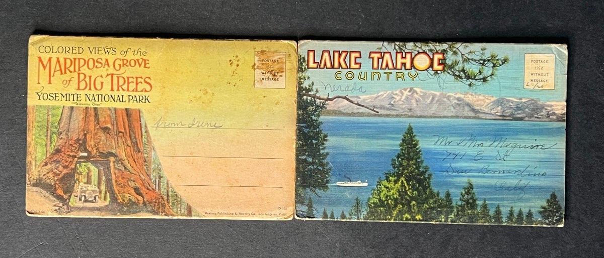 United States California Postcard Folio Collection 12 Folios 1920-1950s ZAYIX
