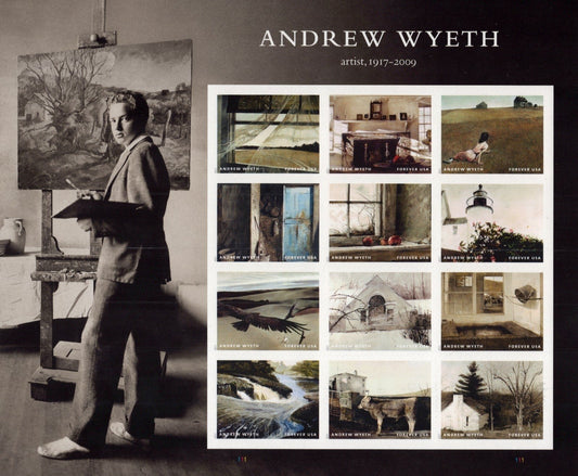 US 5212 Mint Sheet (MNH) Andrew Wyeth Realist Painter Forever Stamp 2017 ZAYIX