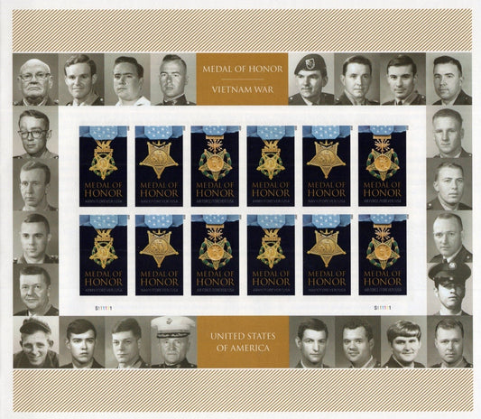 US 4988a Mint Sheet (MNH) Vietnam War Medal Of Honor Forever Stamp 2015 ZAYIX