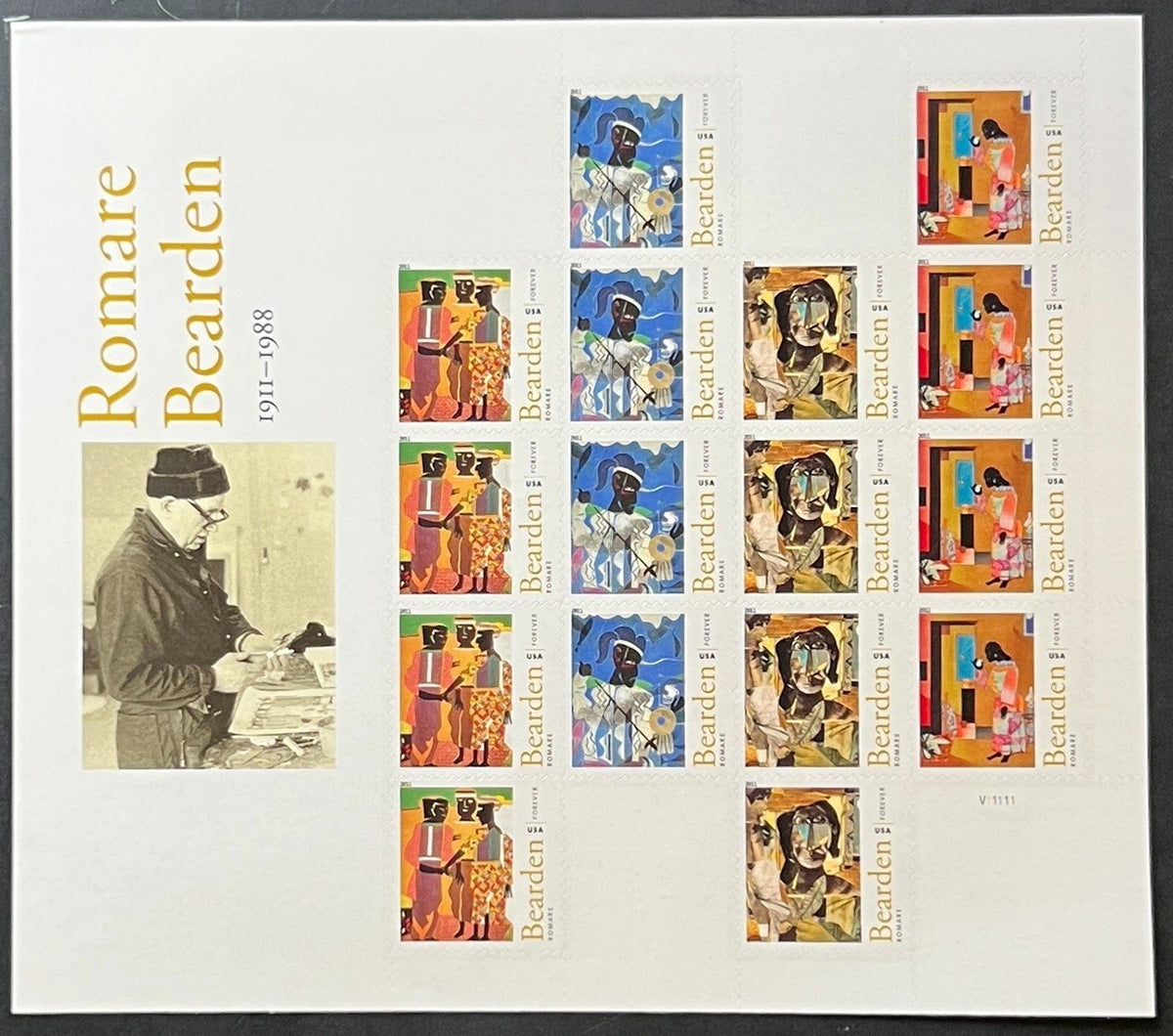 US 4566-4569 Mint Sheet (MNH) Romare Bearden Artist Forever Stamp 2011 ZAYIX